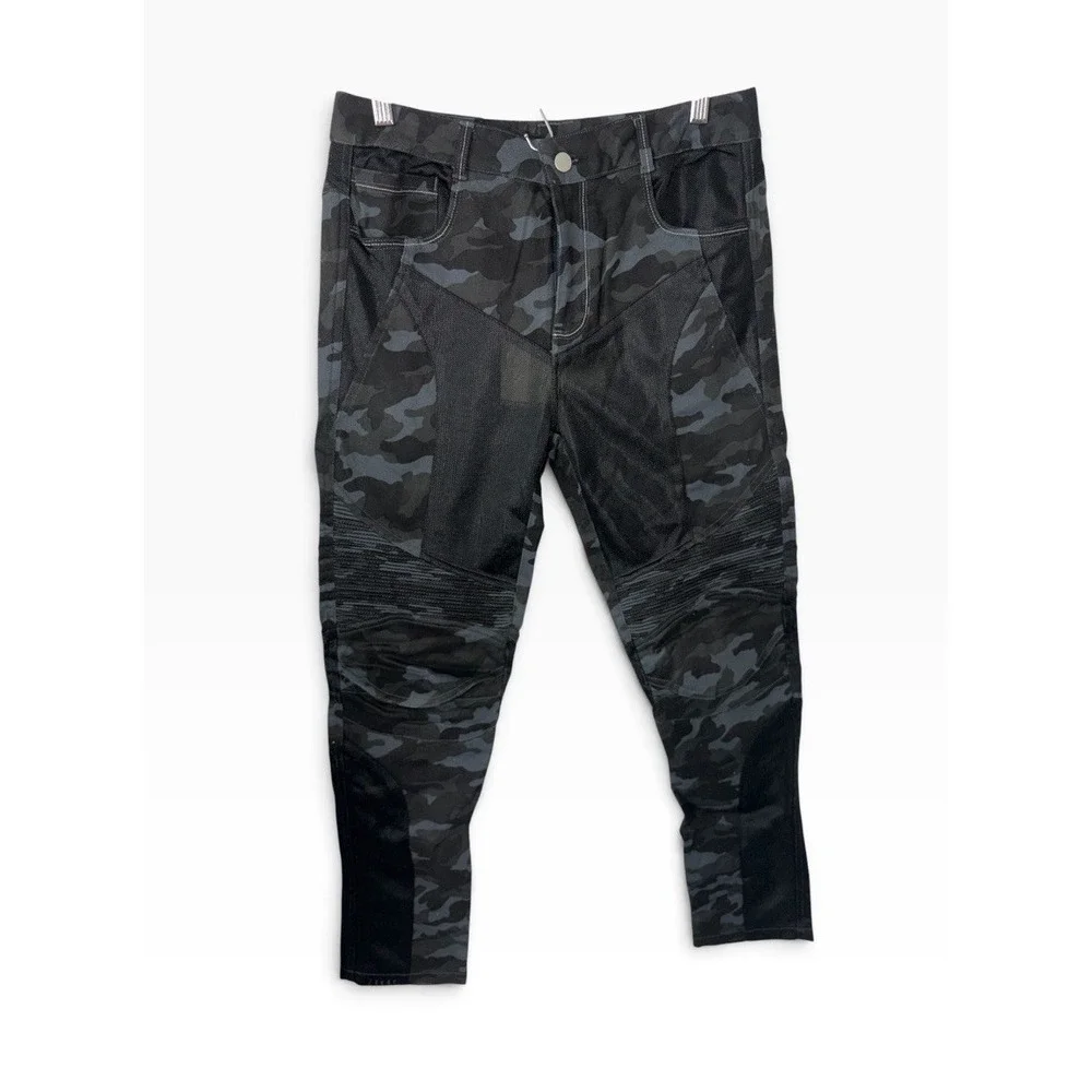 Mclula Motorcycle Riding Pants 30x30 Camo Tactical Mesh Armor Blue